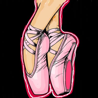 realistic point shoes ballet