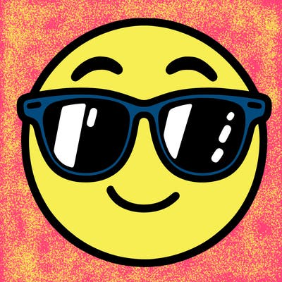 emoji with sunglasses