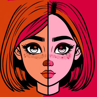 realistic girl split