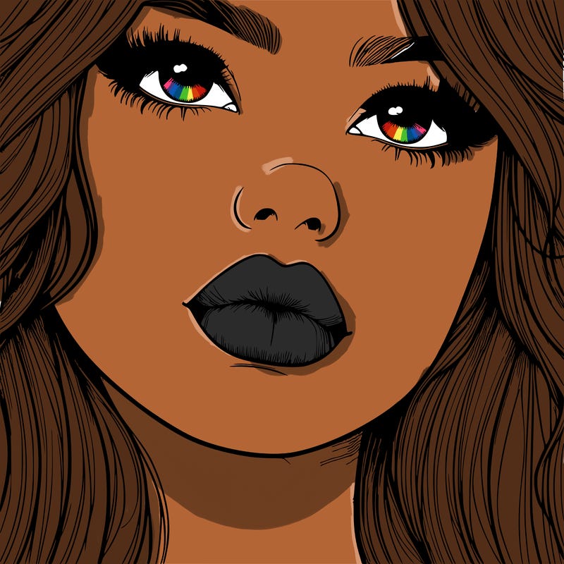 really realistic girl with lips