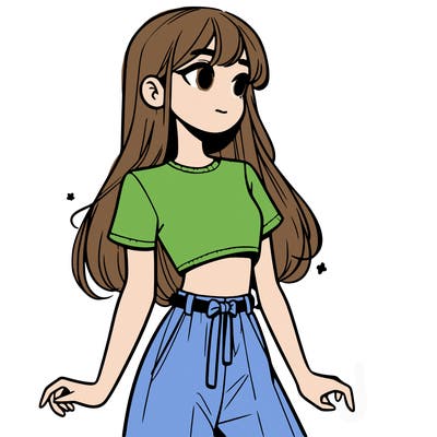 girl in a cute crop top