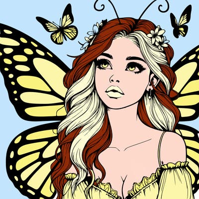 butterfly fairy realistic girl