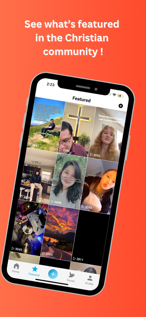 theWell Christian Social Media - Featured feed of theWell Christian social media app showing faith-based content and videos