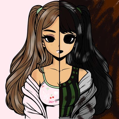 realistic girl split