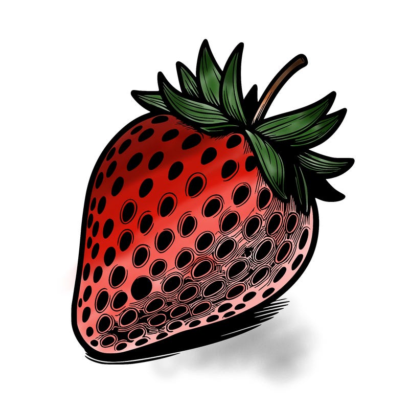 realstic strawberry