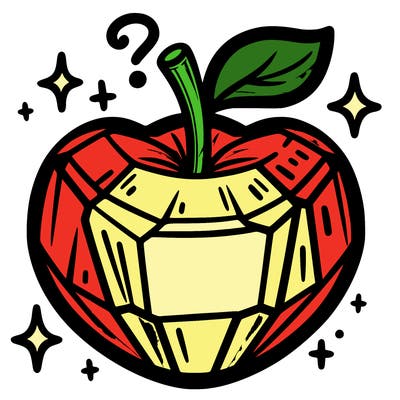 very shiny crystal apple