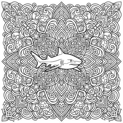 Unleash your creativity with this stunning Lemon Shark Mandala coloring page, blending aquatic beauty with intricate patterns. Perfect for a calming and artistic escape, this detailed design offers hours of coloring enjoyment.