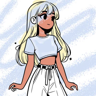 girl in a cute crop top