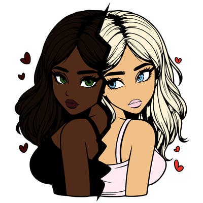 realistic girl split