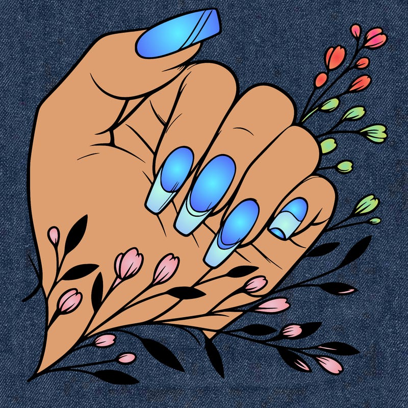 nails with french tip