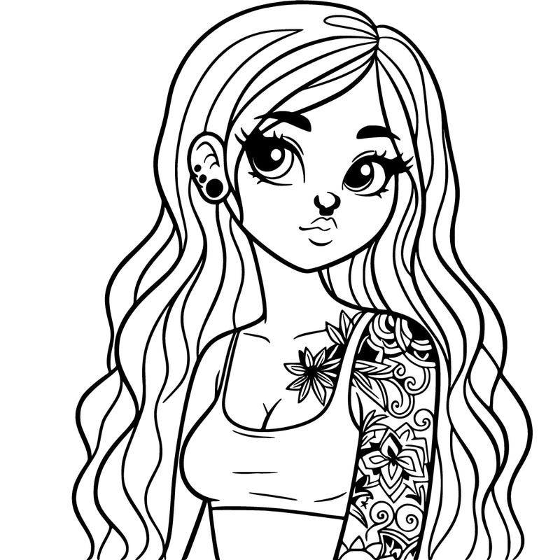girl with tattoos
