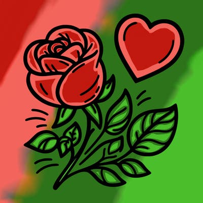 rose and heart