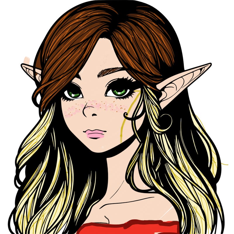 elf girl realistic dark fantasy