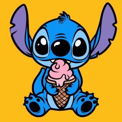 stitch holding ice cream