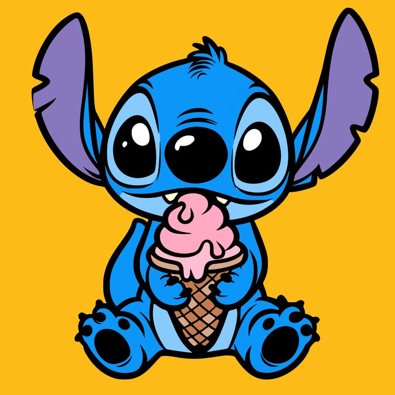 stitch holding ice cream