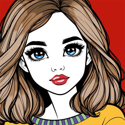 realistic girl whith cute eyes