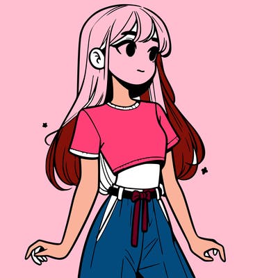 girl in a cute crop top