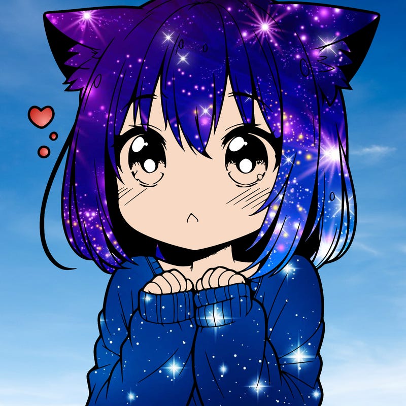 shy anime catgirl
