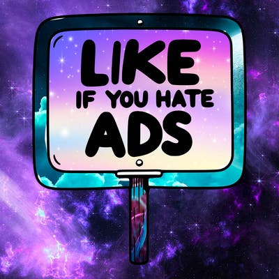 a sign that says like if you hate ads