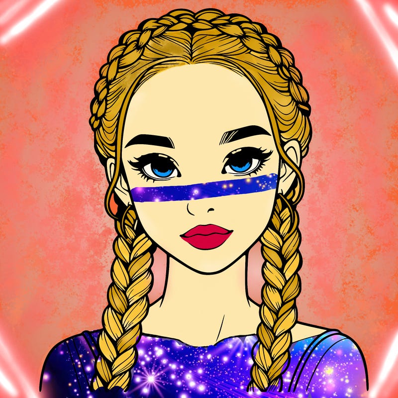 realistic girl with braids