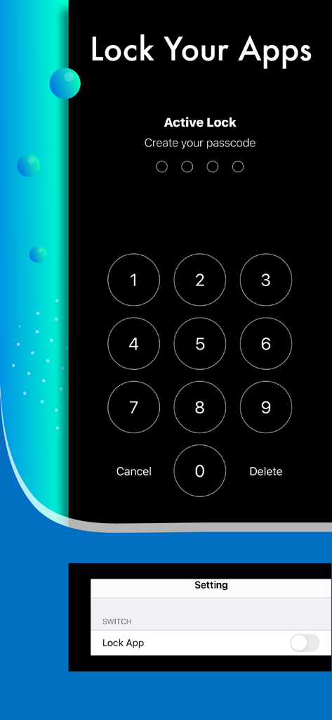 Dual Space WA Web Whats - Interface para definir uma senha numérica para bloquear aplicativos dentro do Dual Space