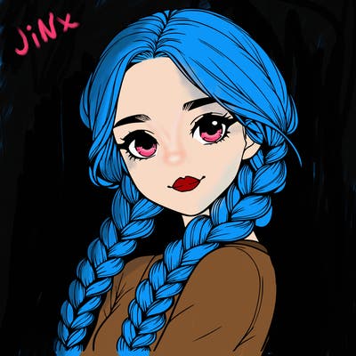 realistic girl with braids