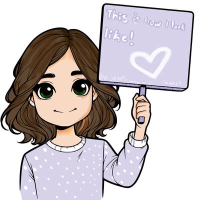 realistic girl holding up a sign