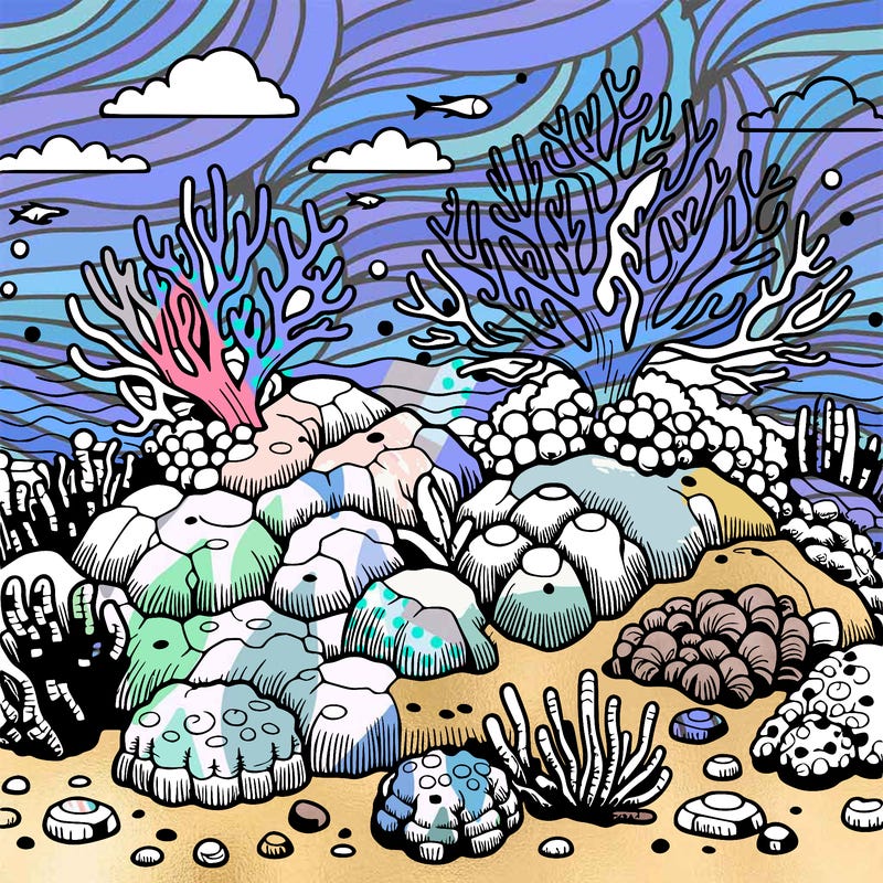 realistic coral reef