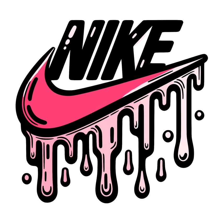 dripping nike logo