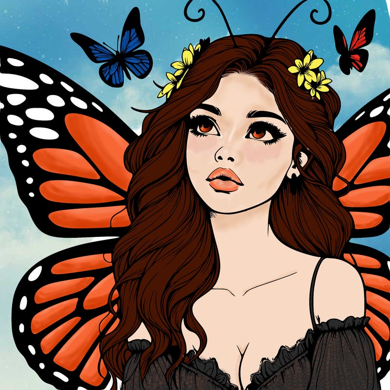 butterfly fairy realistic girl