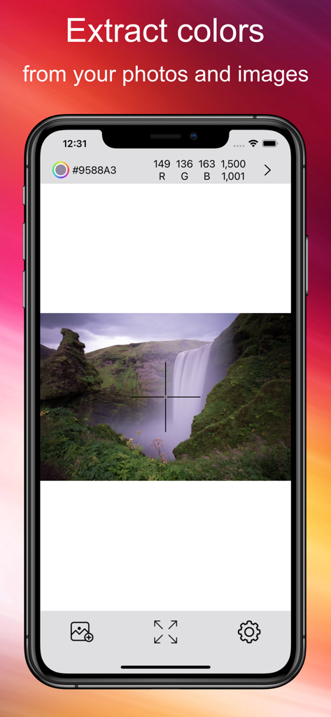 풍경 사진에서 HEX 및 RGB 색상 코드를 추출하는 색상 선택기 앱