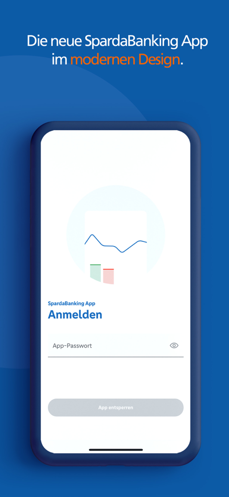 SpardaBanking App - SpardaBanking app login interface with password input field and modern design