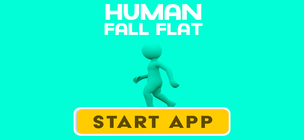 GameNet for - Human Fall Flat - GameNet for Human Fall Flat home screen with game character and start button