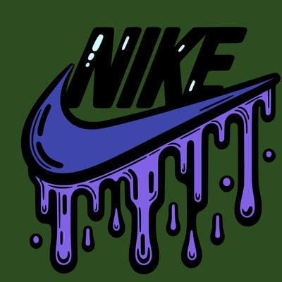 dripping nike logo