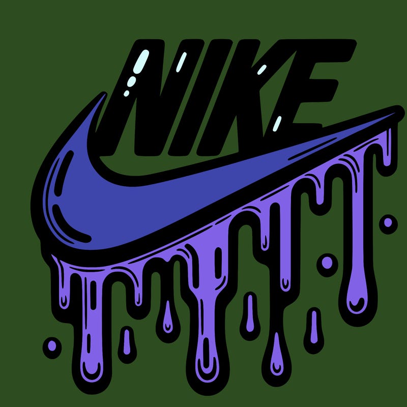 dripping nike logo