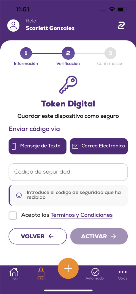 Zeta - Zeta 모바일 은행 앱의 디지털 토큰 보안 확인 프로세스