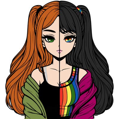 realistic girl split