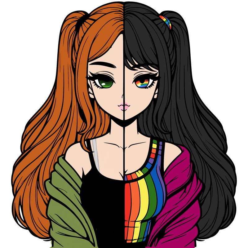 realistic girl split