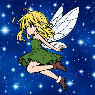 manga fairy flying