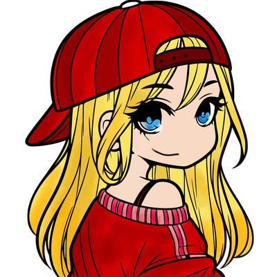 girl with a backward hat on