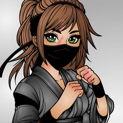 realistic girl ninja