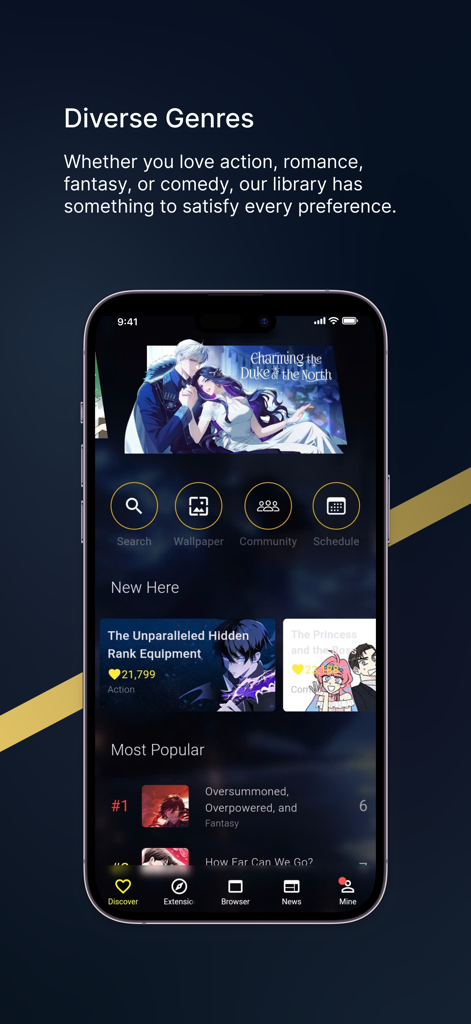 AsuraComic - Top Manga Reader - Screenshot of AsuraComic app showing various manga genres and popular titles