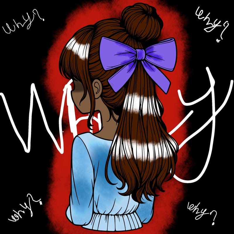 realistic girl  with hip length hair a bun and a big bow on the back of head