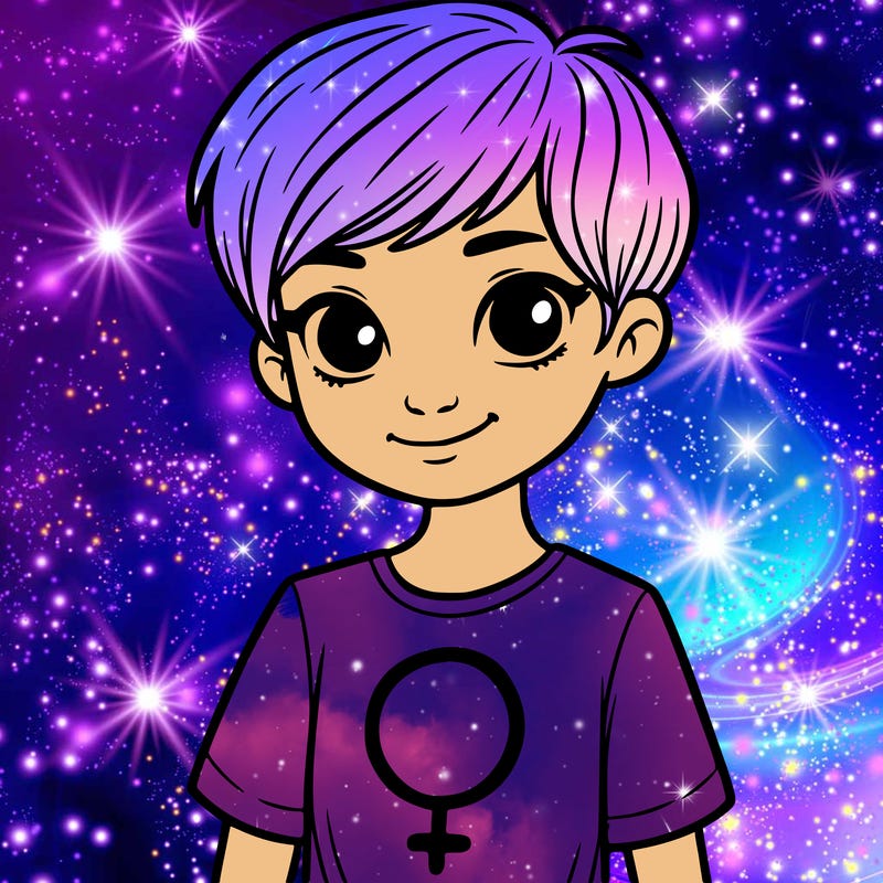 girl with pixie cut and feminist shirt