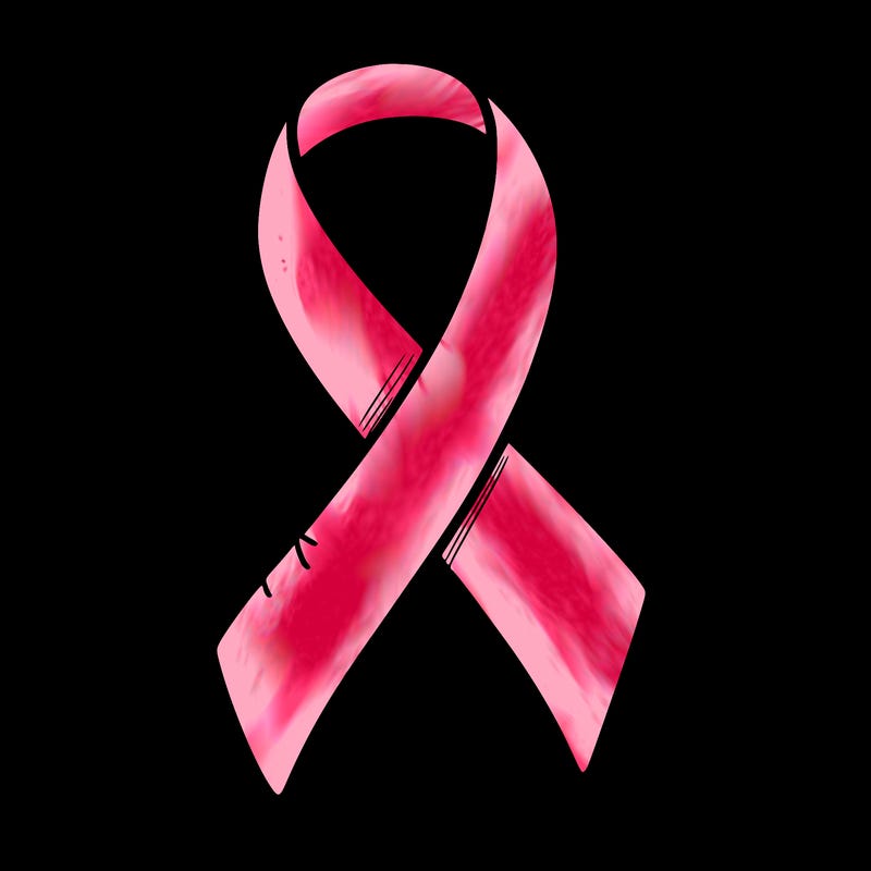 cancer awareness symbol with flowers and butterflies