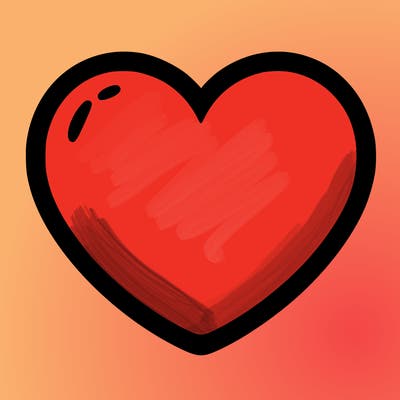 a blank heart