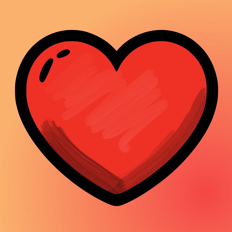 a blank heart