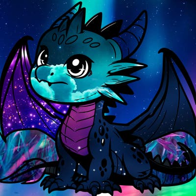 fierce baby night dragon