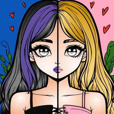 realistic girl split