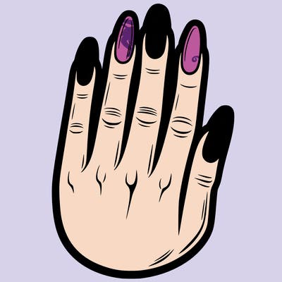 hand with plain nails